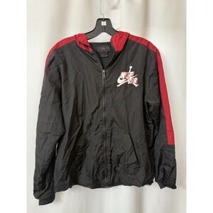 Air Jordan Track Jacket Full Zip Boys X-Large 16 Black Red.  J81